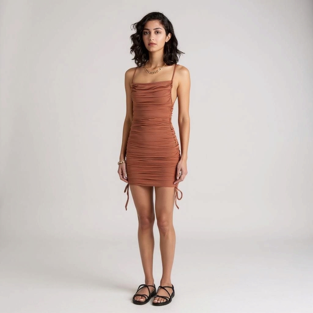 Rumer the Label Paige Mini Dress in Amber